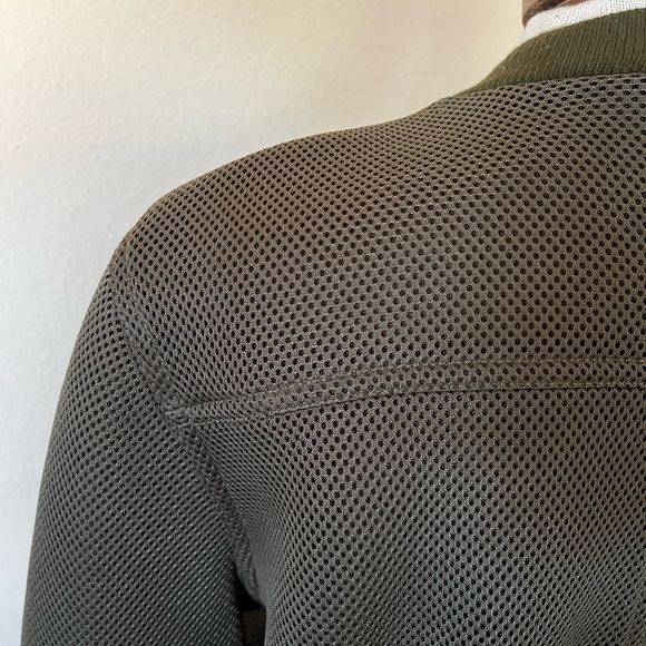 Topshop Airtex Mesh Utility Bomber Jacket Olive - Picture 6 of 8